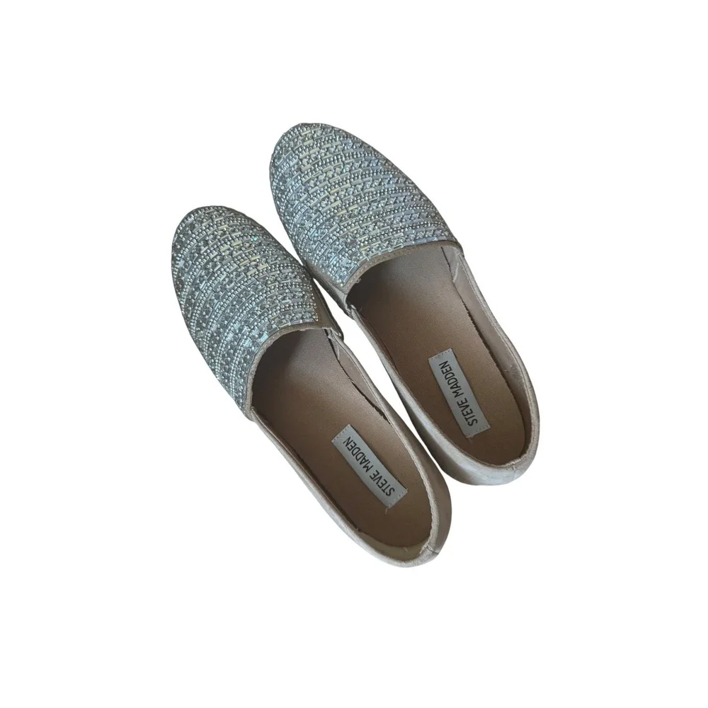 Steve Madden Proud Embellished Espadrilles Shoes Size 8M